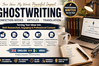 ghostwrite nonfiction books in best quality