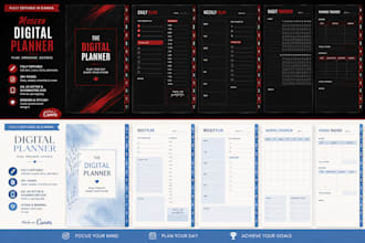 create editable canva digital planner templates