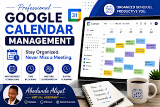 manage your google calendar, and organize appointments