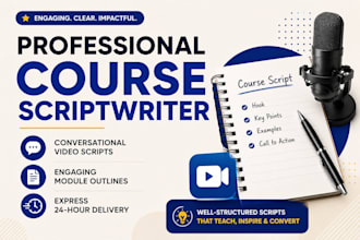 write engaging online course content and lesson scripts
