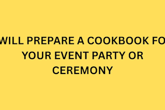 prepare a cookbook for your ceremony