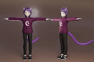 create a custom VR chat avatar with full unity setup retexture avatar character