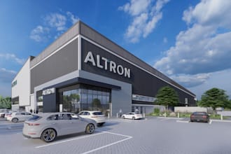 exterior cgi render from project brief,warehouse layout to 3d visual,revit model
