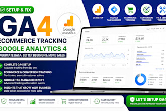 set up ga4 ecommerce tracking and google analytics 4 conversion tracking