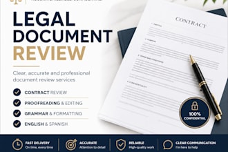 review and proofread contracts and legal documents