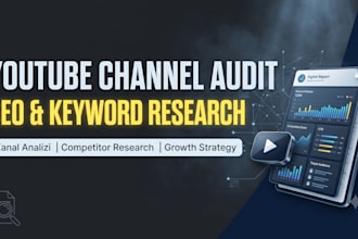 audit your youtube channel and professional SEO keyword research