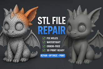 repair stl file, edit mesh and color 3d model for multicolor 3d printing