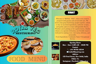 create a creative restaurant food menu design