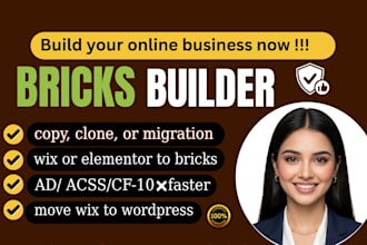 design a high performance premium bricks builder wordpress website