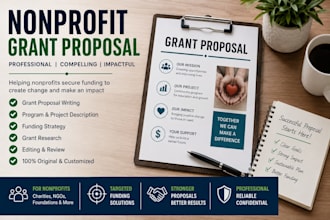 write a nonprofit grant proposal business plan for funding opportunities