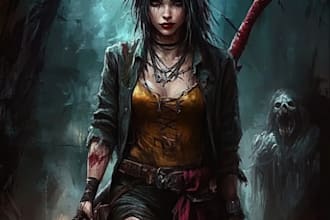 draw fantasy horror and fantasy horror character