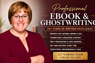 be your book ghostwriter, ebook writer and book writer