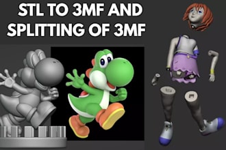 convert stl to bambu studio multicolor 3mf and split models