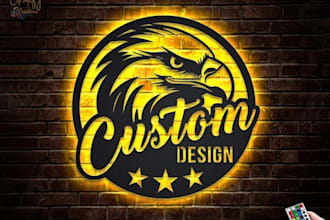 design a glowing and modern neon logo for your brand or channel