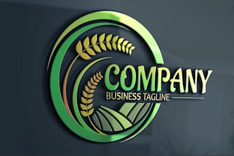 do agriculture tree landscape and lawn care logo