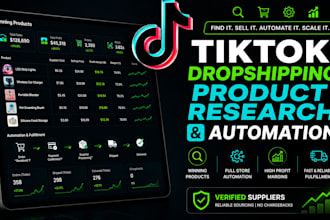 do tiktok dropshipping product research and store automation consulting