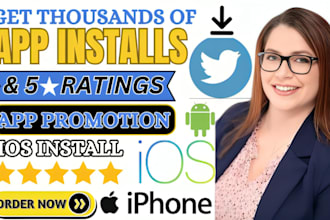 do mobile app promotion, app install, mobile app and twitter website promotion