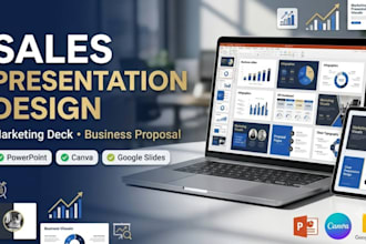 create sales presentation design marketing deck business proposal powerpoint