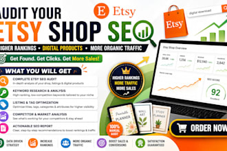 audit your etsy shop SEO higher rankings digital products more organic traffic