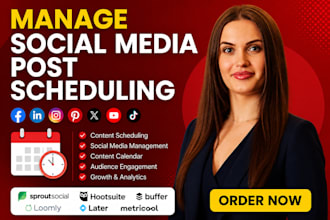 manage and schedule your social media posts via buffer hootsuite loomly sprout