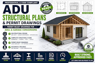 design adu structural plans and permit drawings for building approval