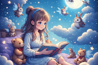 children book illustration, story book, cover art