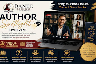 host a live author spotlight event with engaged readers for your book