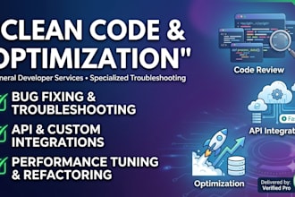 debug, optimize, and refactor your existing codebase