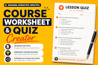 create interactive quizzes worksheets and course workbooks