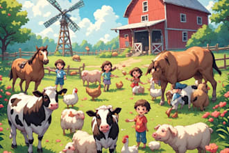 design children book illustration and children story book cover