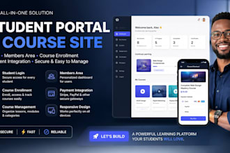 build student portal login members course enrollment payment integration site