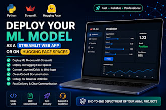 deploy your ml model using streamlit and hugging face