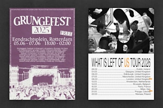 design you a vintage alternative grunge promotional poster