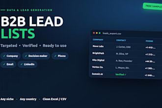 build a b2b lead list with verified emails and phone numbers