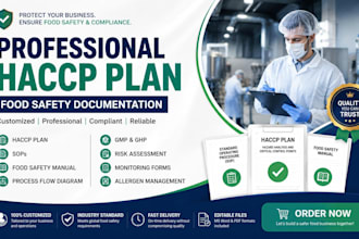 create a professional haccp plan for your food business