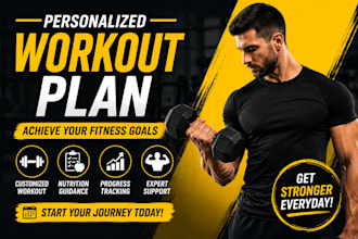 create a personalized fitness workout and gym training plan