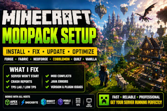 setup fix install minecraft modpack forge fabric neoforge server curseforge fix
