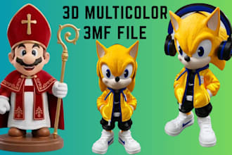 design 3d multicolor print model 3mf stl for bambu ams prusa fdm resin printing
