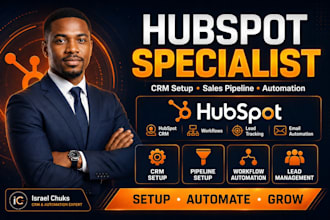 setup hubspot CRM automation sales pipeline and lead nurturing workflow