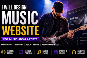 design music website artist website dj website podcast website musician website