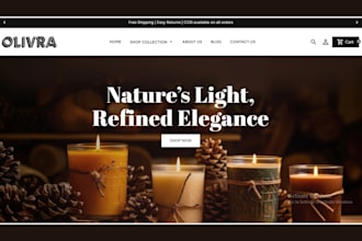 design candle shopify store candle website candle store scented candle website