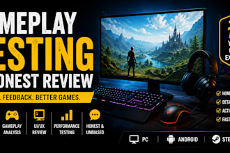 do gameplay testing, QA testing, reviews and bug reports