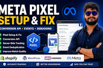 setup or fix facebook meta pixel, capi event create and tracking