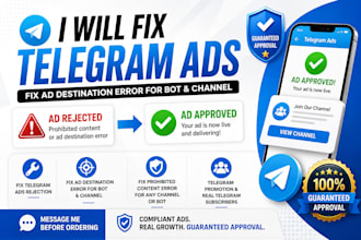 fix telegram ad, fix rejection error and ad destination for bot, forex channel