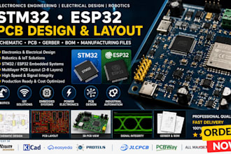 do electronics engineering electrical design robotics stm32 pcb layout esp32