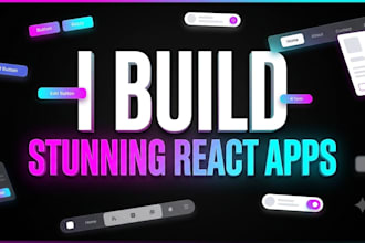 build a modern animated front end web application using react