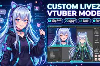 design rig and setup an advanced live2d vtuber model for twitch and vtube studio