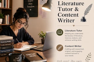 be your literature writer and tutor