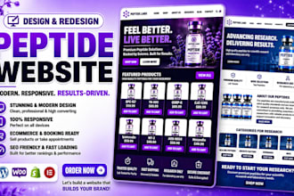 build fda compliant research peptide peptide website supplement woocommerce site