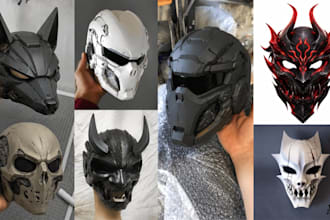 create 3d paint and print cosplay mask custom 3d mask 3d helmet halloween mask